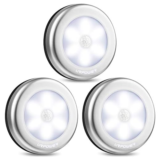 URPOWER Motion Sensor Closet Light, Motion-sensing Battery Powered LED Stick-Anywhere Nightlight,Wall Light for Entrance,Hallway,Basement,Garage,Bathroom,Cabinet,Closet