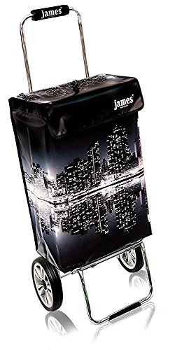 james® Einkaufstwagen Design N.Y.Skyline Deluxe, moderner Einkaufstrolley, bunter Lifestyle Trolly, Rollkoffer, 40kg…