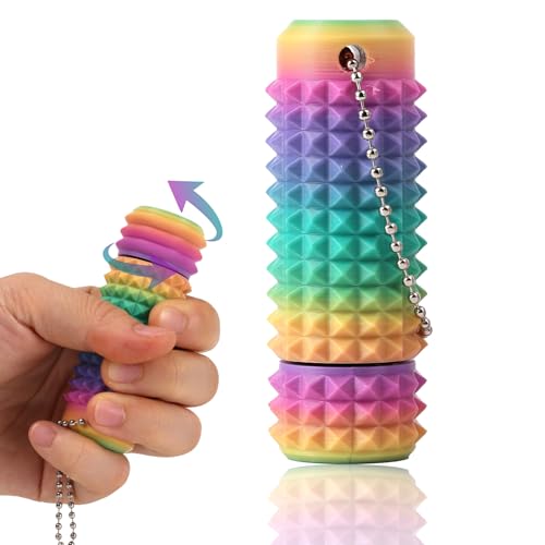Image of Little Ouchies Pain Fidget, Portable Stim Tools for Adults, 3D Printed Fidget Toys for Anxiety and Stress Relief (Rainbow-XZ)