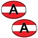 Biomar Labs® 2 pcs Pegatinas Bandera Nacional Austria Vinilo Adhesivo Autos Coche Motos Ciclomotores Bicicletas Ordenador Portátil B 186