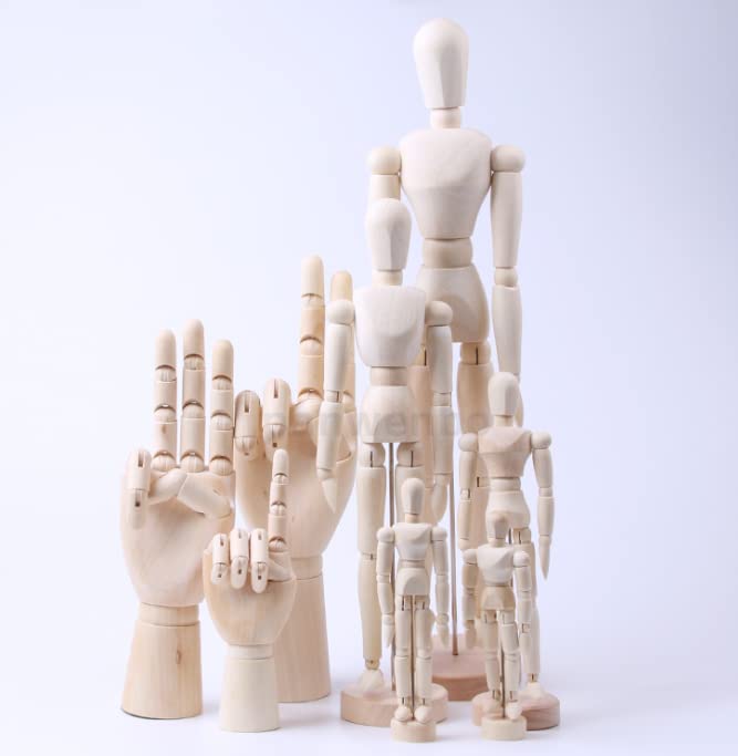 Amazon.co.jp: デッサン人形 木製 モデル 可動式 漫画模型 マネキン