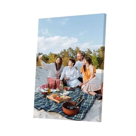 LANZOL Impresión en lienzo personalizada con tus fotos (sin marco, 30 x 20 cm), arte de pared, imágenes de lienzo personalizadas para decoración del hogar, regalos, recuerdos verticales