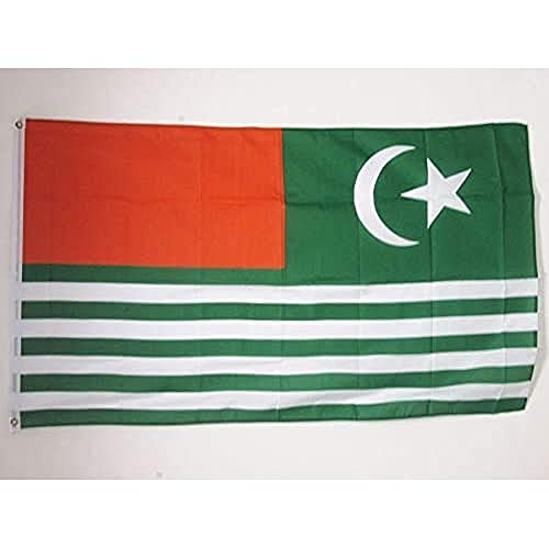 AZ FLAG - Bandera Azad Cachemira - 150x90 cm - Bandera Del Cachemira Libre 100% Poliéster Con Ojales de Metal integrados - 110g - Colores Vivos Y Resistente A La Decoloración