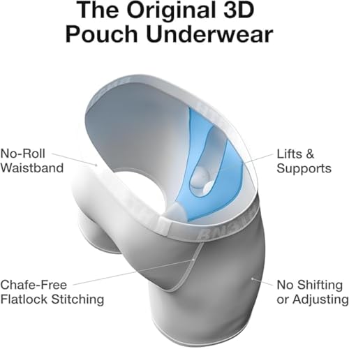 BN3TH Men's Classic Icon Boxer Briefs with 3-D Pouch - Breathable, Anti-Chafing Athletic Underwear3