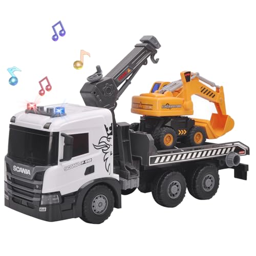 Smart BeBe Scania juguete grúa con grúa extra grande camión de fricción con función grúa luces y sonidos fricción juguete camión para niños