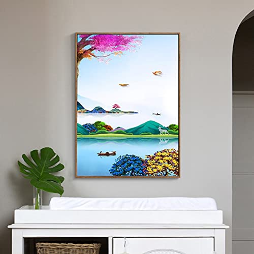 Arts artisanat de point de croix 80x180cm pour occuper les soirées et créer une décoration XXL