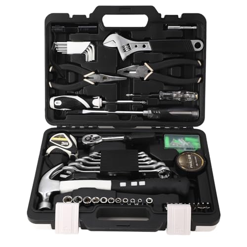 Kit de herramientas manuales con llaves y accesorios