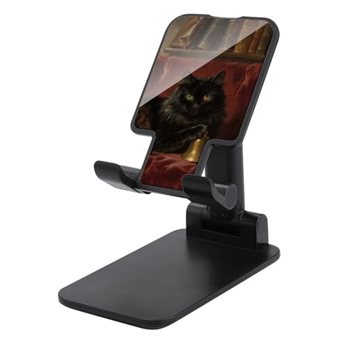 Support de téléphone pour avion et bureau chat noir ajustable