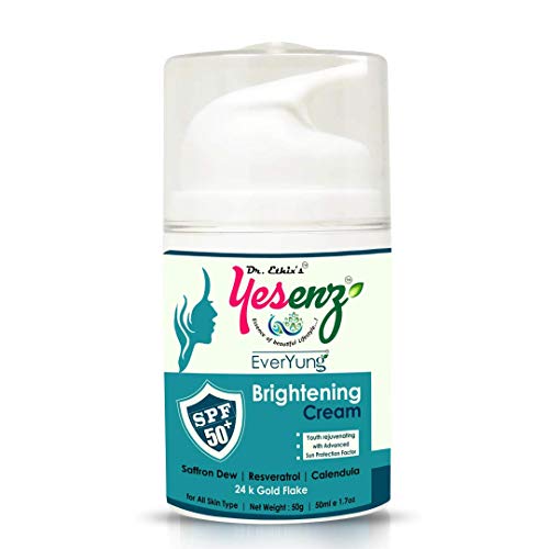 Dr.Ethix Yesenz EverYung Skin Brightening Fairness Cream | Face Whitening and Sunscreen Protection Cream for Women | Skincare for Dark Spots, Pigmentation Dry Dull Aging – 50gm Dr.Ethix Yesenz EverYung Skin Brightening Fairness Cream | Face Whitening and Sunscreen Protection Cream for Women | Skincare for Dark Spots, Pigmentation Dry Dull Aging – 50gm