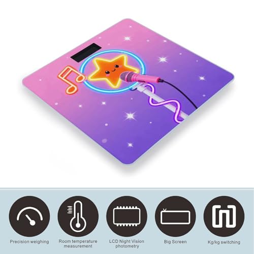 Báscula Digital de Baño con Pantalla LCD y Diseño Neon miniatura 3