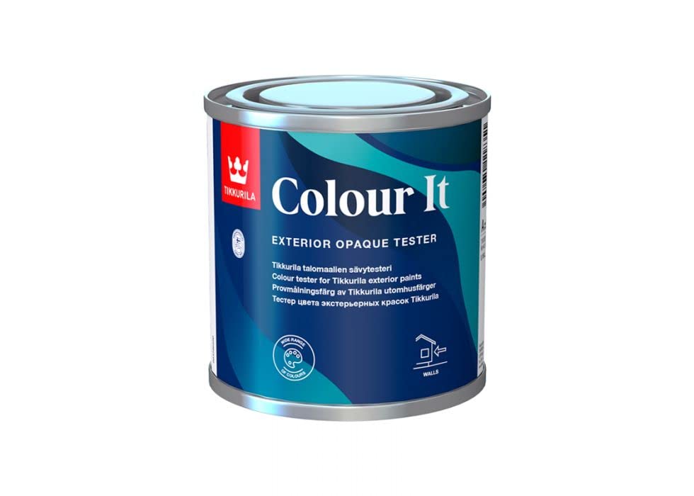 TIKKURILA Exterior Wood Paint Colour Tester – Semi Matt, Opaque Finish – Easy Application & Quick Drying