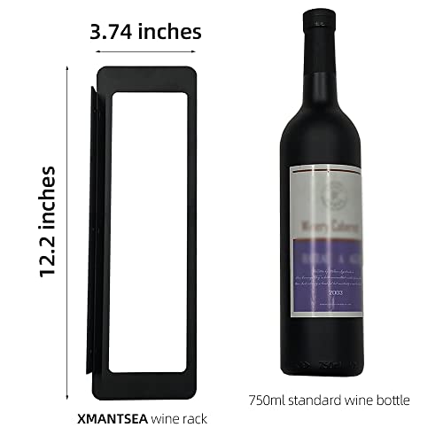 Xmantsea Wine Rack Wall Mounted, Black Metal Iron Hanging Wine Bottle Holder, Wall Display Rack For Standard Wine Bottles, Rustic Wine Storage For Kitchen And Home Décor, Set Of 6 (Black) #TOP6