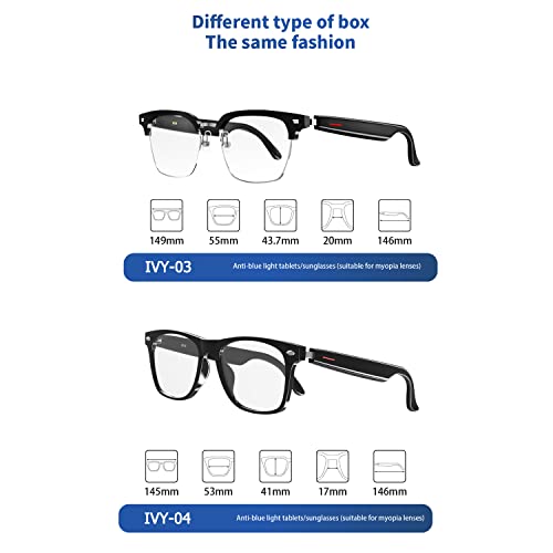 Gafas inteligentes TWS contra fatiga ocular por pantallas y protección UV con audio inalámbrico 6