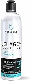 Selagem Borabella Semi-definitiva Sem Formol 350ml - Progressiva Profissional Efeito Liso Natural e Brilho Espelhado