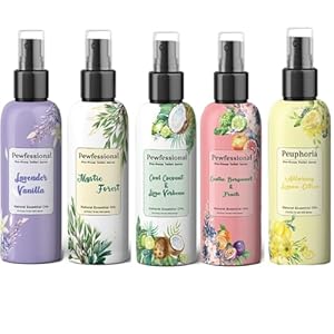 Poop spray for toilet, pre poo toilet spray bathroom odor eliminator and air freshener, 2.5 Ounce, 5 pack Pocket size Travel Size, TSA Approved Size