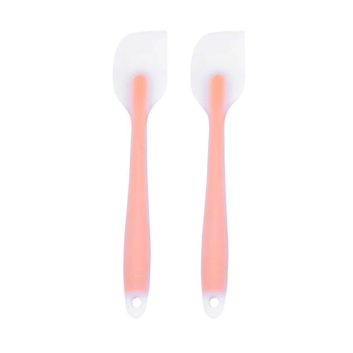 Espátula raspadora de silicona de 2 piezas, espátula de crema de silicona, juego de espátula de cocina, juego de espátula para mezclar para cocina, panadería casera (color: amarillo, tamaño: 28 * 5,