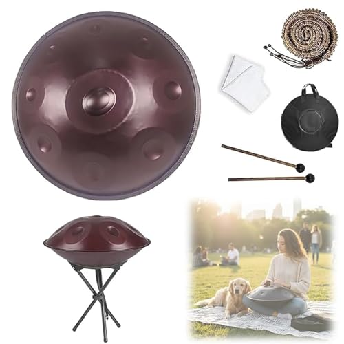 22�C���`�X�`�[���h�����A�j�Z���iD Minor�j432/440Hz �n���h�p���E�h�����y��Z�b�g ? �\�t�g�P�[�X�A�X�`�[���^���O�h�����t�� ? �ґz�E���K�E�Ŋy�퉉�t�p(Purple,432HZ/12Note)