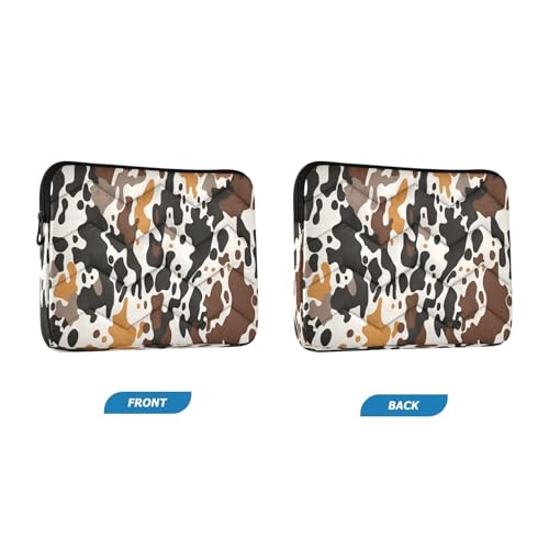 Funda para portátil de 13-14 pulgadas con diseño Cow Brown miniatura 2