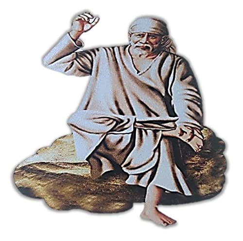 UNIq Shirdi Sai Baba Ji Glossy Finish Decal Sticker for Car Bike Laptop