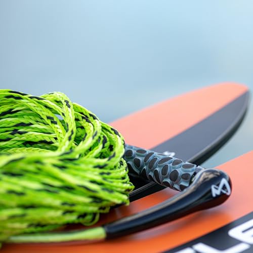 Foto von Mesle Wakeboard & Wasserski Leine Ergo, ergonomischer Eva Schaumstoff-Griff, schwimmend, Länge Zugseil mit Hantel 23 m, verkürzbar auf 16,7 m, mit Rope Keeper