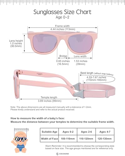 Image of Flexible Polarized Baby Sunglasses with Strap | UV Protection, Bendable, For Toddler Infant Newborn Girl Boy, Age 0-24 Months