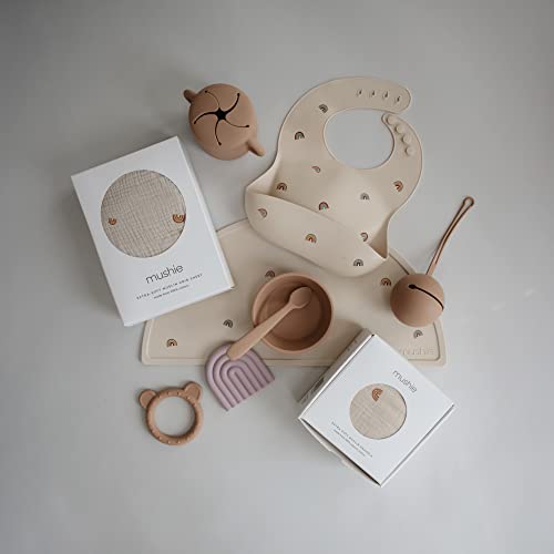 Mushie Silicone Placemat For Kids | Bpa-Free Non-Slip Design (Rainbows) #TOP3