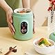 Elektrischer Hot Pot mit Dampfer, 800ML Ramen-Kocher, Non Stick Tragbarer Nudel Kocher für Pasta Suppe Steak Haferflocken, Multifunktion Aler Fauler Topf mit 6 Modi & Timer &