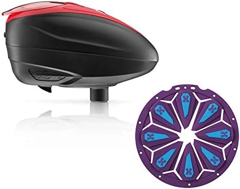 Dye LT-R Electronic Paintball Loader - Red with HK Army Epic Speed Feed (Red with Arctic Epic Speed Feed)