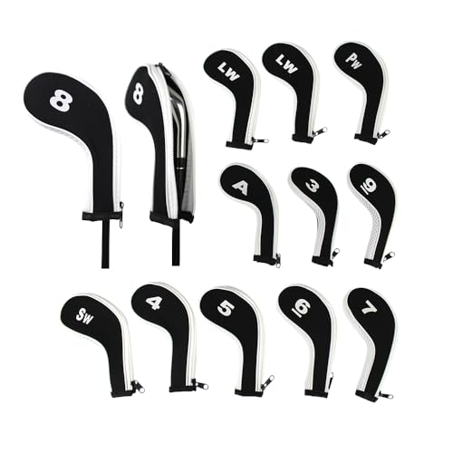 Scott Edward Housses de clubs de golf 10/12 pièces, néoprène blanc