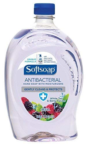 Softsoap Antibacterial Liquid Hand Soap Refill, White Tea and Berry Fusion, 56 Ounce, (Pack of 2)
