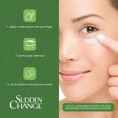 Sudden Change Dark Circle Treatment - Under Eye Masks For Dark Circles & Puffiness - Eye Cream For Aging Skin & Restores Firmness - Hyaluronic Acid Hydrating Serum, 0.5 Oz #TOP6