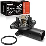 A-Premium Engine Coolant Thermostat Housing Assembly with Gasket Compatible with Jeep Cherokee & Dodge Grand Caravan, Journey, Avenger & Chrysler Town & Country, 200 & Volkswagen Routan & Ram