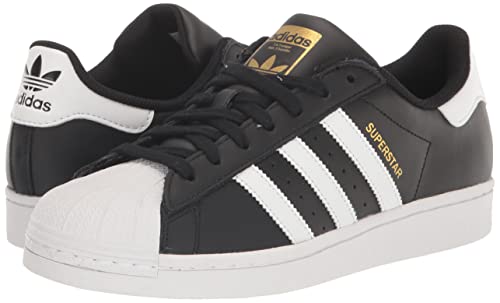 Image of adidas Men's Superstar Shoe, Black /White /Black, 11