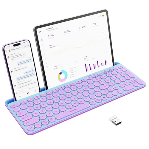 seenda CU-301 Bluetooth Keyboard for iPad,Blue&Purple