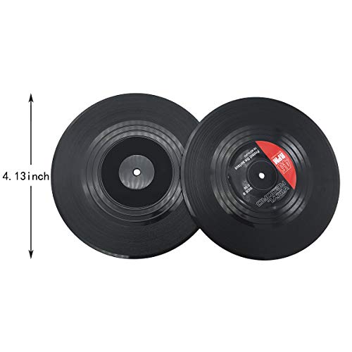 6 sottobicchieri in vinile retrò per CD e bevande