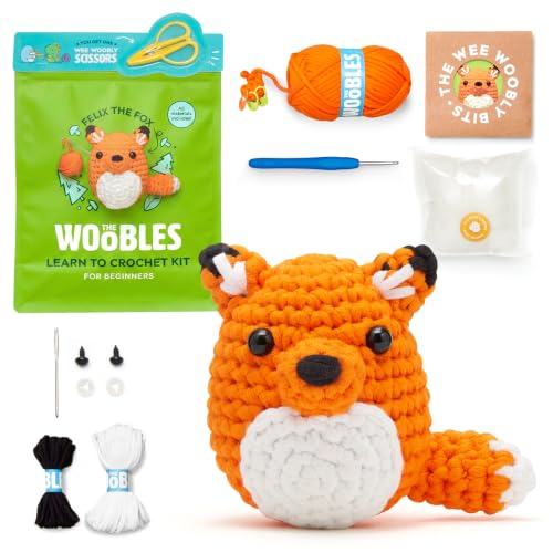 Image of The Woobles Beginner Crochet Kit with Scissor - Felix the Fox