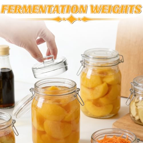 WOPPLXY 9 Stück Fermentiergewichte, Durchmesser: 7cm Fermentationsgewichte, Glasgewichte Fermentieren für Fermentieren Sauerkraut Kimchi Säure Gurken