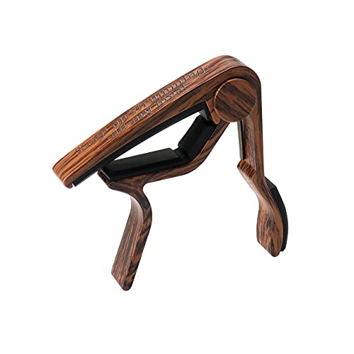 Guitar Capo, OXYEFEI Aluminum alloy CapoAcoustic Electric Guitar Capo,Wood grain color,Suitable for Acoustic Guitar, Electric Guitar, Ukulele and Bass (1)