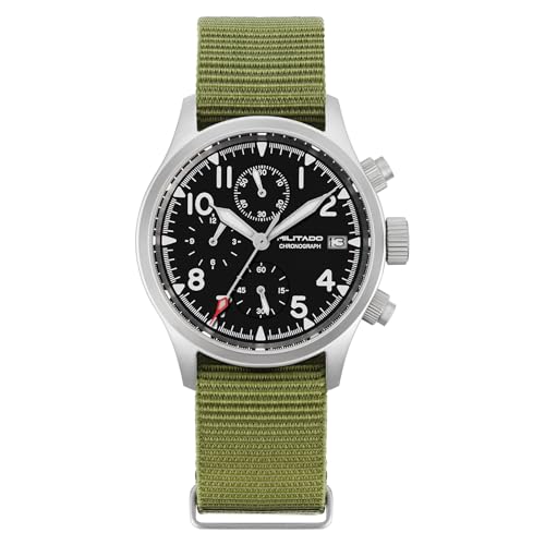 Image of TACTICAL FROG Militado ML1868 39mm Military Chronograph Watch Sapphire Crystal VK61 /VK67 Quartz Watches for Men C3 / BGW9 Luminous 100M Waterproof
