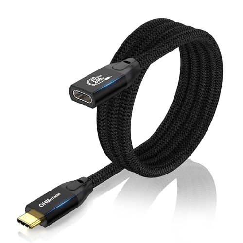 BOUTOP USB-C Verlängerungskabel 1,5m - Rechtwinklig, Unterstützt 100W PD, 10Gbps, 4K@60Hz