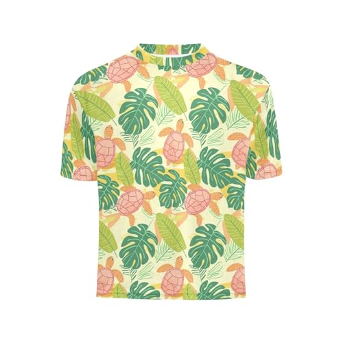 Girl's Short Sleeve Tops Crew Neck Tees Comfy Exercise Dance Blouses Lightweight Summer Shirts for Girls 8-15Y3