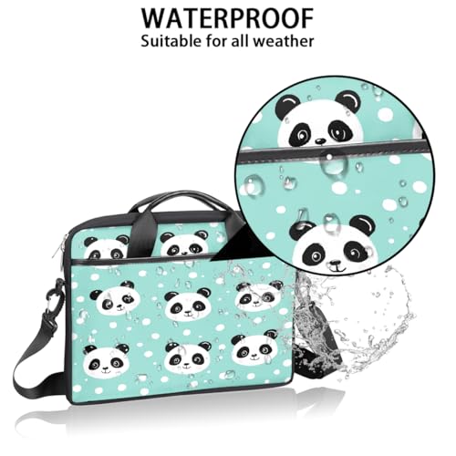 Maletín para laptop 15 pulgadas Polka Dot Panda miniatura 3