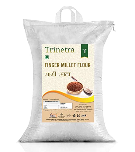 Image of Trinetra Ragi Atta (Finger Millet Flour) | Calcium & Fibre-Rich Millet Flour | 10kg