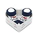 Neonato Bambino Socks 0-4 Mesi | Spesse Impugnature In Cotone E Antiscivolo | Set Regalo Per Neonato Nuovo Perfetto Per Baby Showers | certificati Oeko-Tex ® (Navy Blu - I love you Dad & Mom)