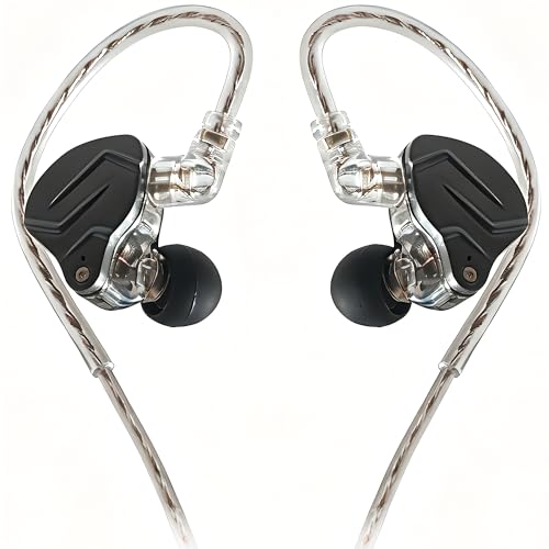 erjigo KZ ZSN Pro Dynamic Hybrid Dual Driver in Ear Earphones Detachable Tangle-Free Cable Musicians...
