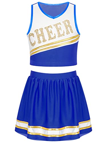 Disfraz uniforme animadora niña azul 16 años