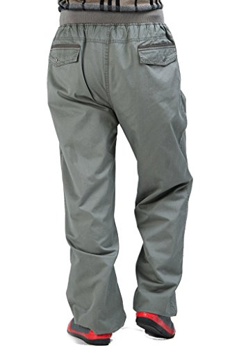 YGT Men's Full Elstic Waist Cotton Lightweight Workwear Chef Cargo Pants4