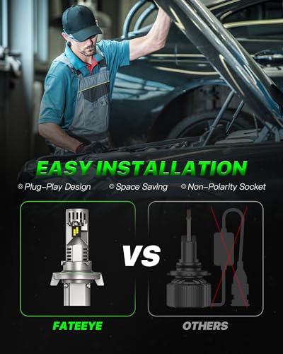 Image of 9007 Fog Light Bulbs - 60000LM 6500K LED Light Bulb with Turbo Cooling Fan, 1:1 Size, Super Brightness, Non-Polarity, Plug and Play, Pack of 2