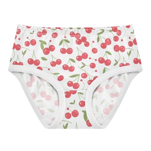 Wusikd Cherry Red Girls' Underwear Cotton Girls Briefs Soft Toddler Underwear 2T