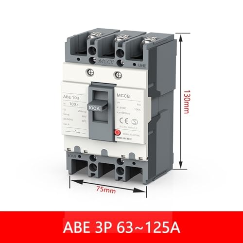 Interruptor de seguridad MCCB 125A 3P contra sobrecargas 6